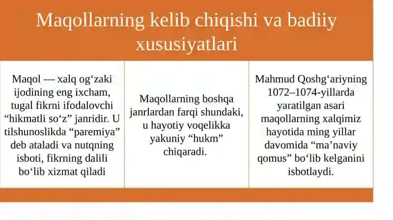 Maqollarda xalq ma’naviyatining aks etishi 4