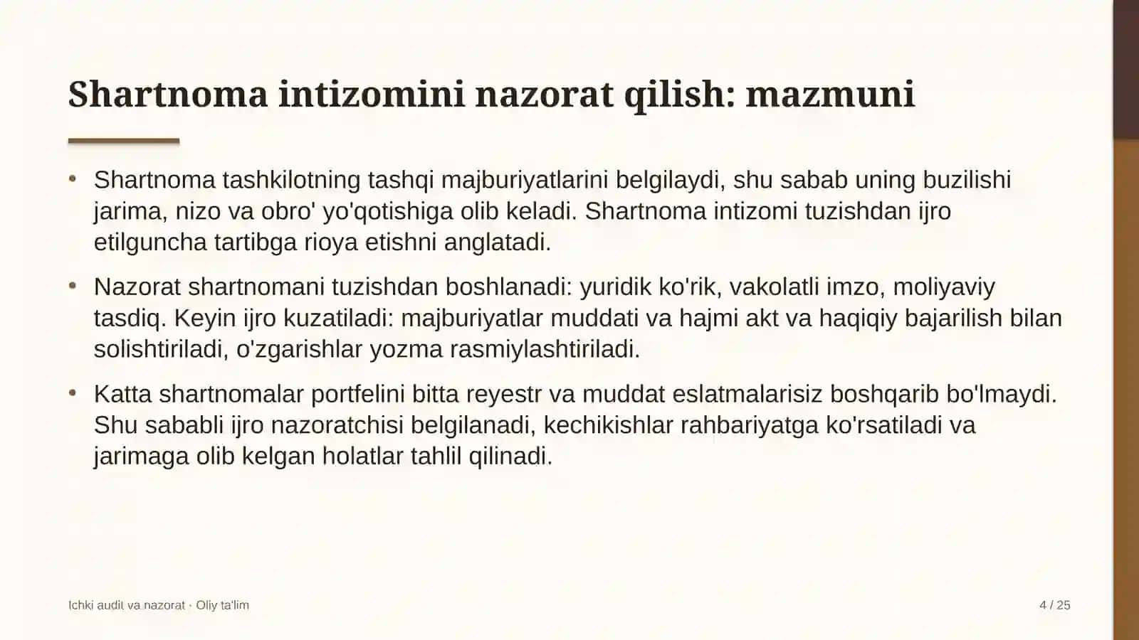 Yangiliklar saytlarida shartnoma intizomini nazorat qilish 4