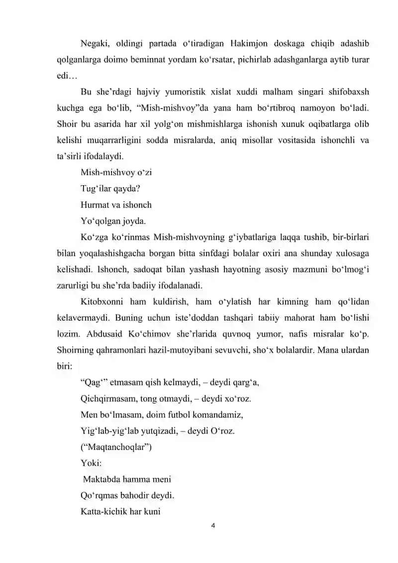 Abusaid Ko`chimov ertak va dostonlarining o`ziga xos xususiyatlari 4