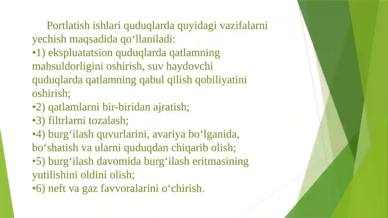 Quduqlarda Otish va Portlatish Ishlari 4