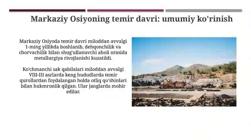 Oʻrta Osiyoning temir davri manzilgohlari 4