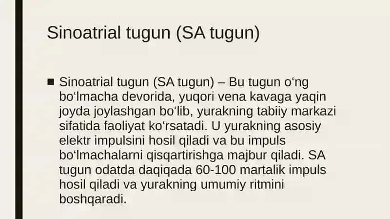 Yurak impuls o'tkazish sxemasi 4