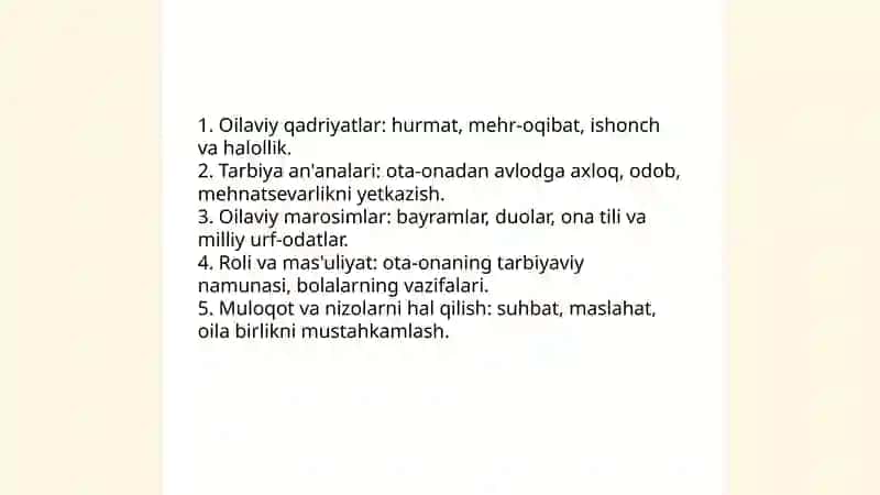 Oila tarbiyasi asoslari 4