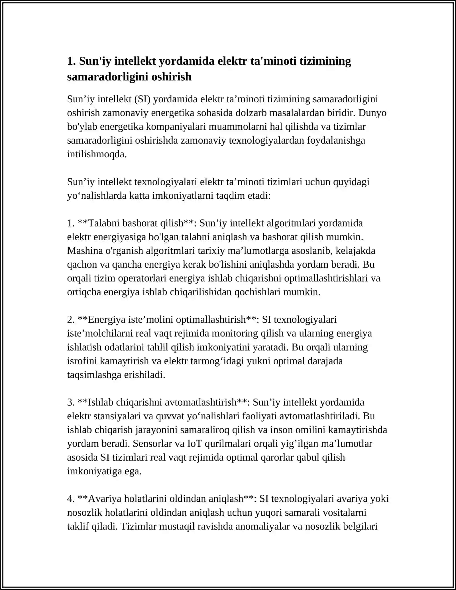 Sun'iy Intellekt va Energetika 4