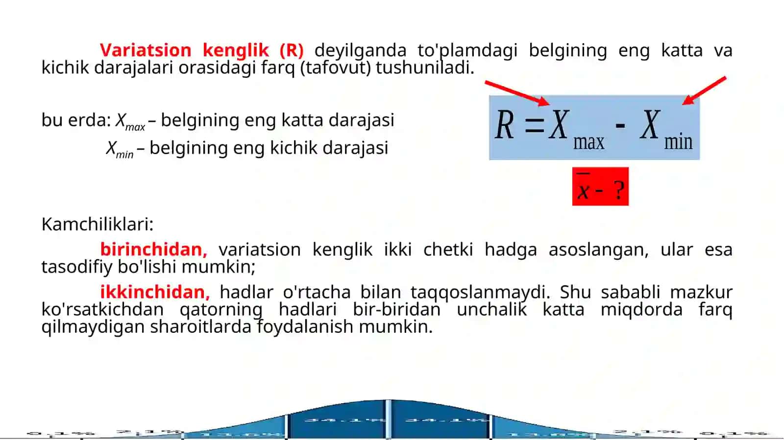 Variatsiya ko'rsatkichlari 4
