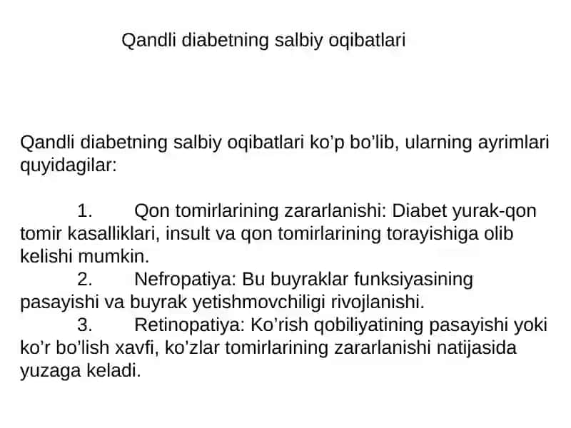 Qandli diabet 4
