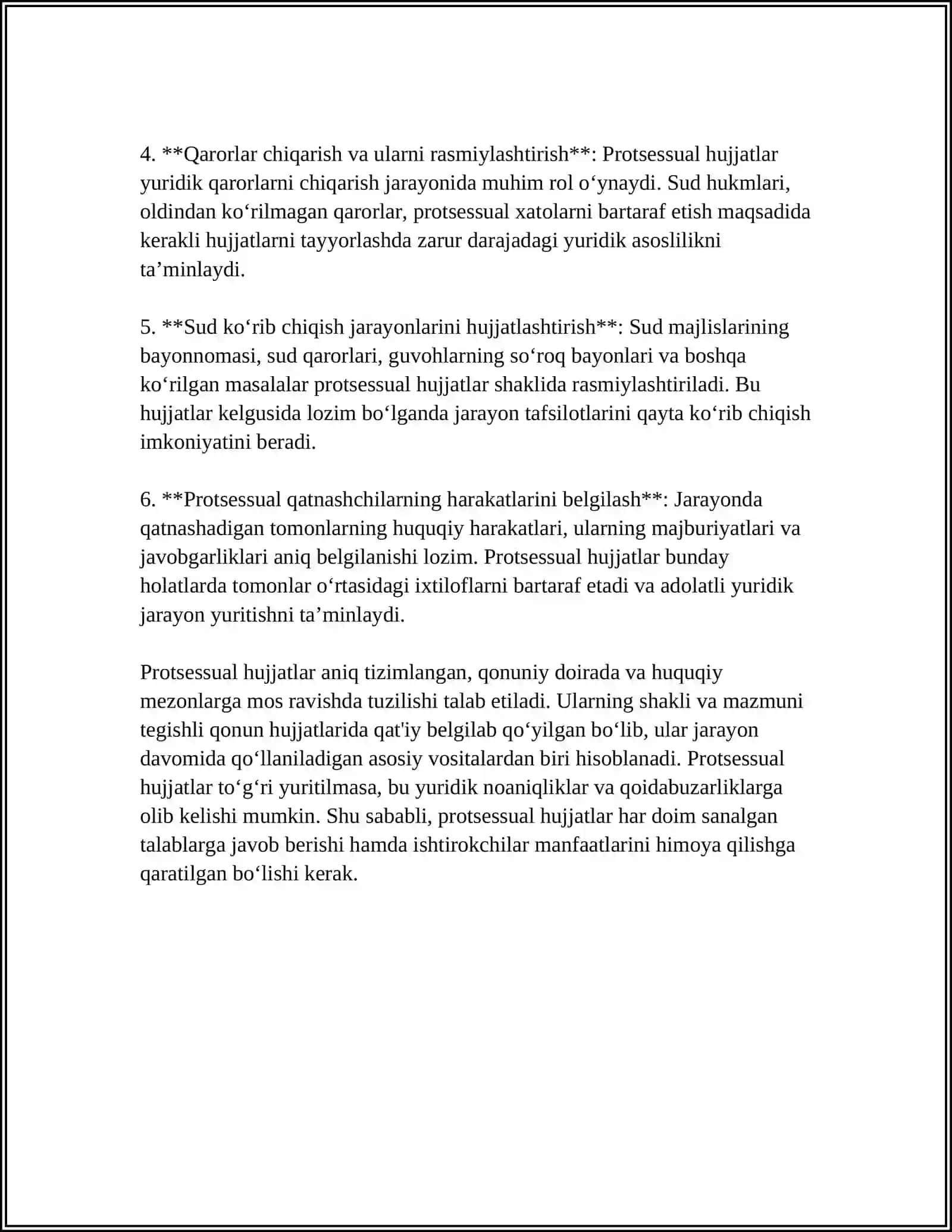 PROTSESSUAL HUJJATLAR 4