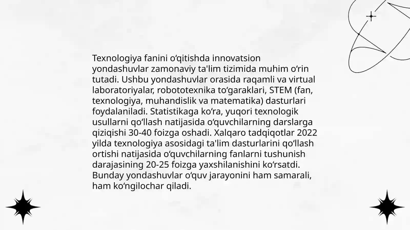Texnologiya fanini oʻqitish metodikasi fanning shakl va metodlari 4