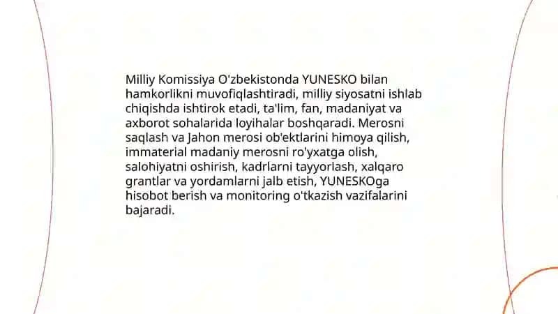 O'zbekiston va Yunesko munosabatlari 4