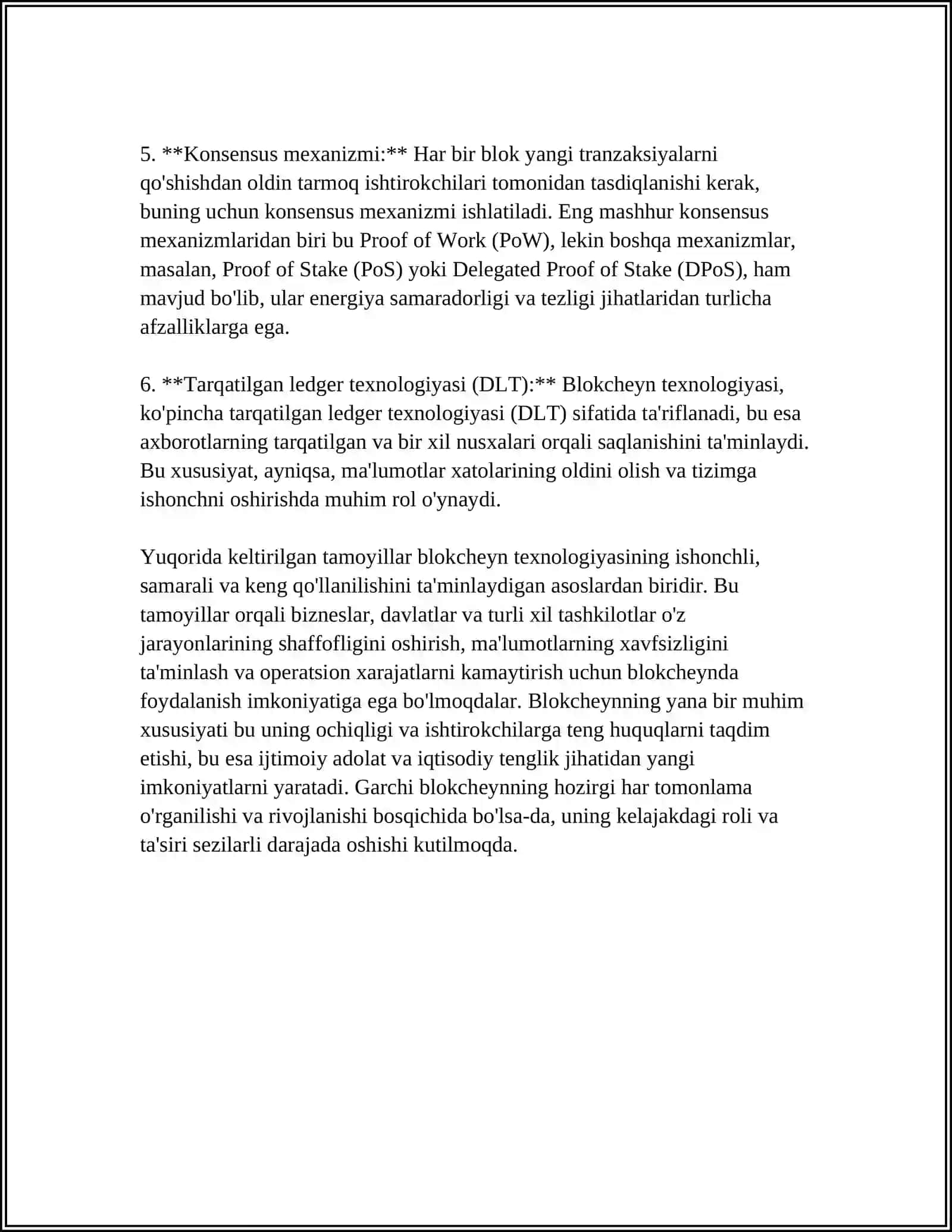BLOKCHEYN TEXNOLOGIYASINI ISHLASH TAMOYILLARI 4