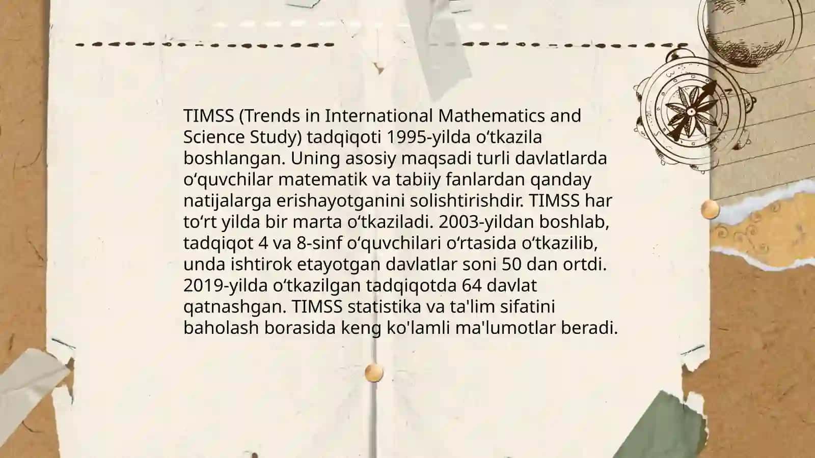 Shahrisabiz davlat pedagogikasi O'zbek tili adabiyoti yo'nalishi 3- kurs talabasi Eshonqulova SHoxistaning Xalqlaro baholash asoslari fanidan mustaqil ta'lim taqdimot 4