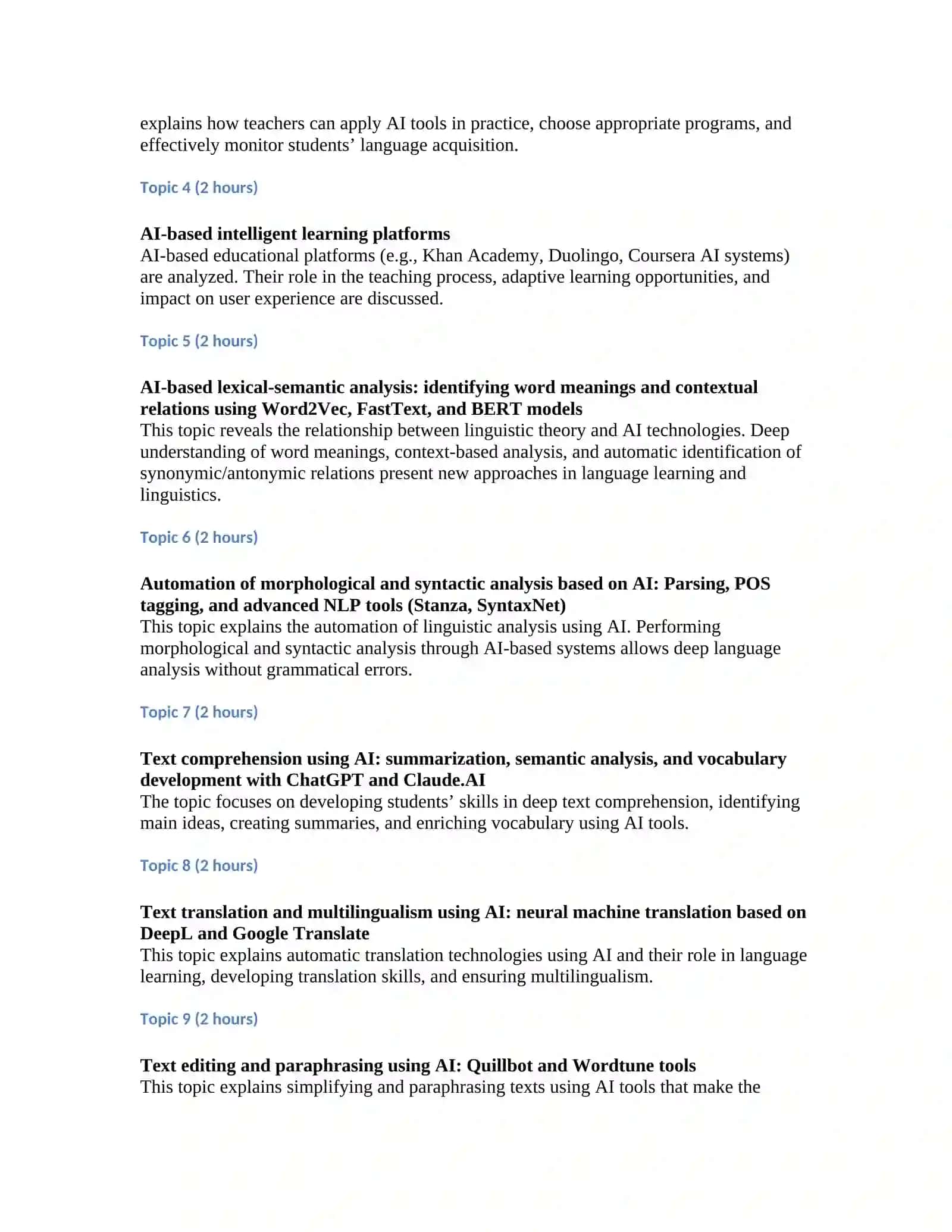 Use of Artificial Intelligence in Foreign Language Teaching 4
