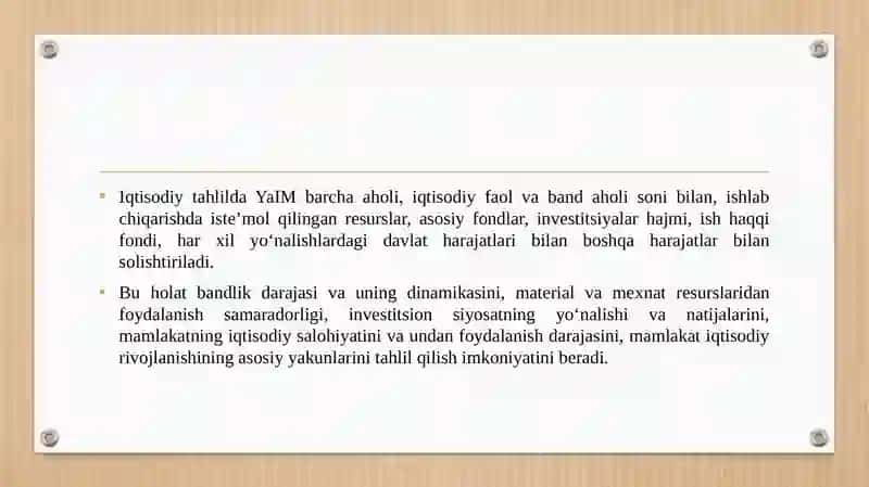 Yalpi ichki mahsulot statistikasi 4