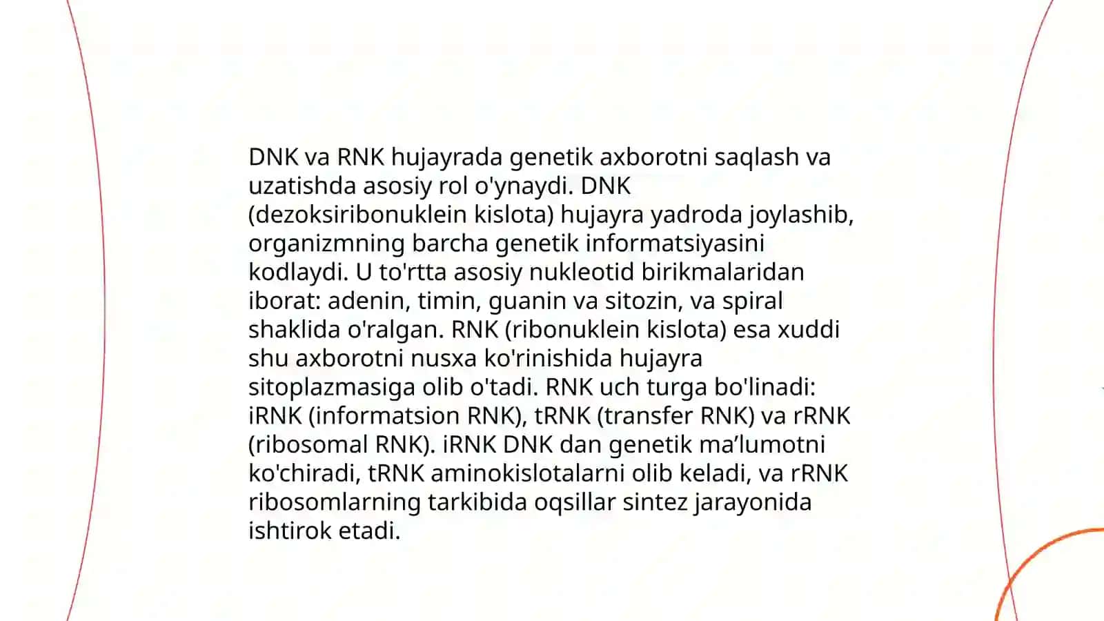 Tiriklikning molekulyar asoslari 4
