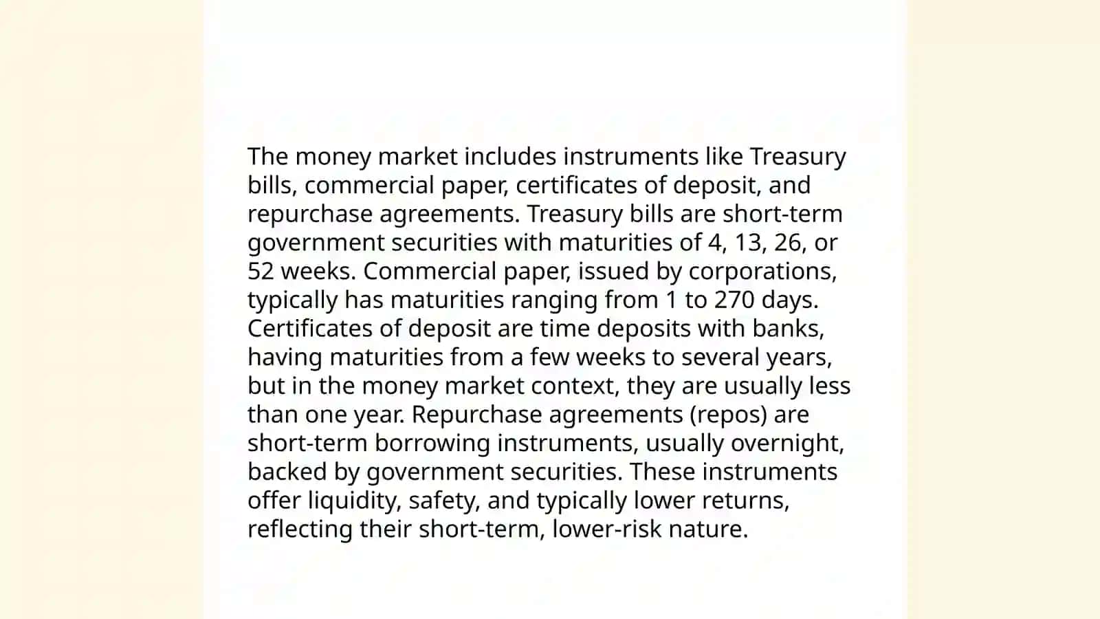 Functions of Money Markets 4