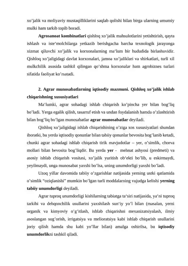 AGRAR MUNOSABATLAR VA AGROBIZNES 4