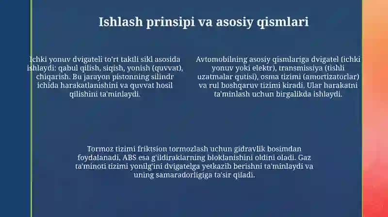 Avtomobillar: Umumiy ma'lumot 4
