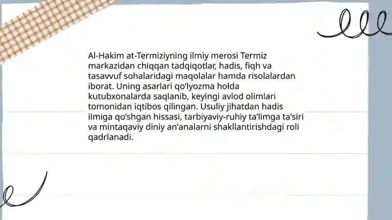Al Hakim at Termiziyning asarlari 4