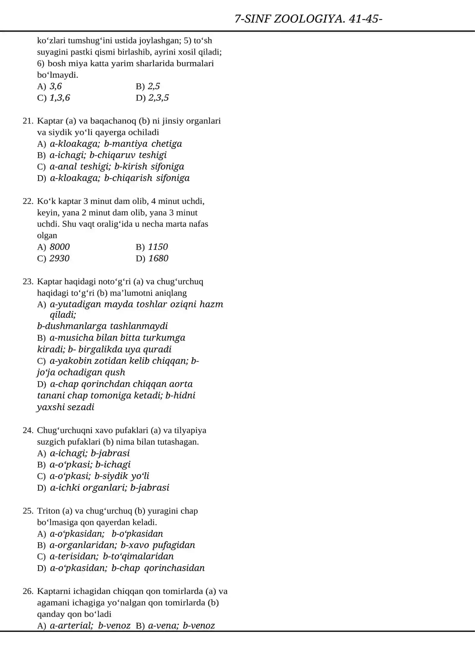 7-SINF ZOOLOGIYA. 41-45-MAVZULAR 4