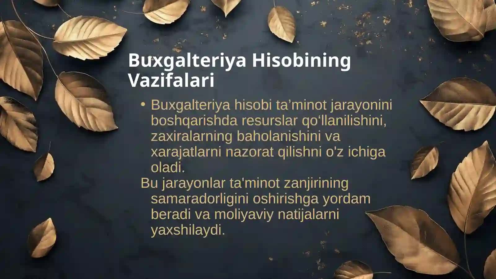 Ta'minot jarayonining hisobi 4