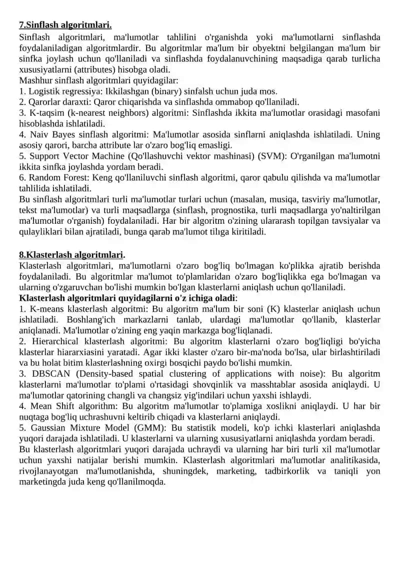 Suniy intellektga kirish, asosiy tushunchalar 4