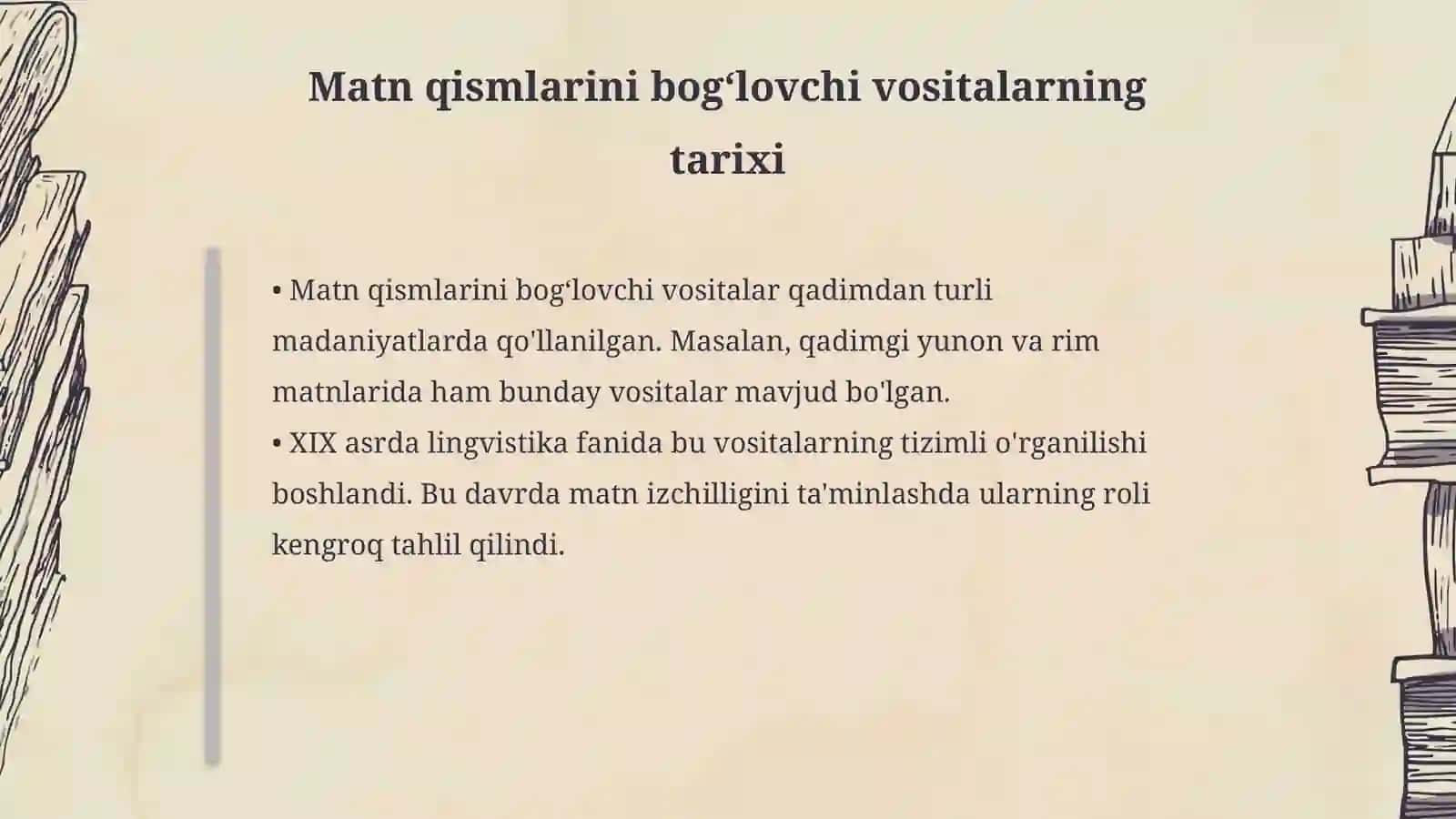 Matn qismlarini bogʻlovchi vositalar 4