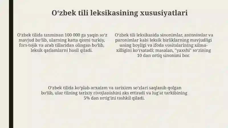 Oʻzbek tili leksikasi tasnifi 4