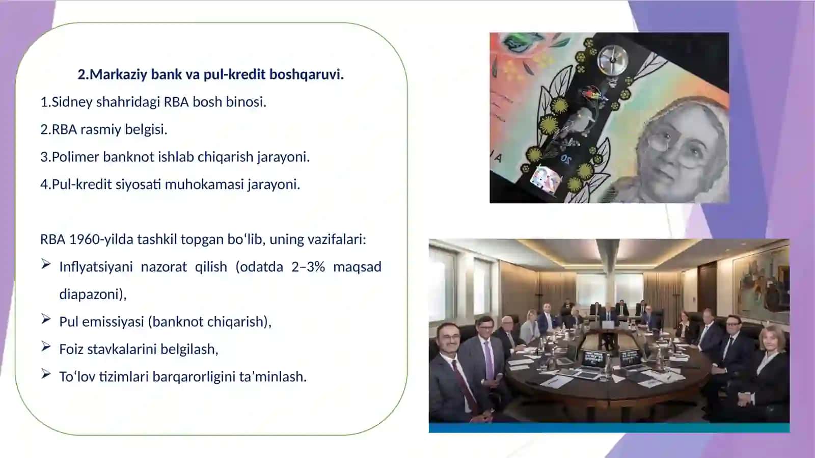 Avstraliya pul kredit va banklari. 4