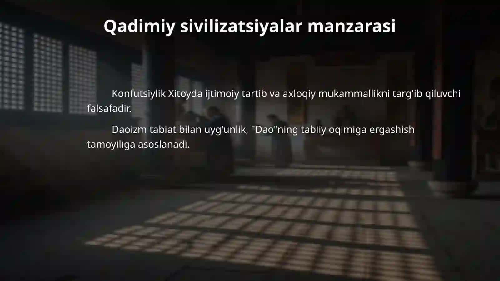 Миллий динлар Конфутсийлик, Даосизм,Иудаизм,Яхудийлик динлари. 4
