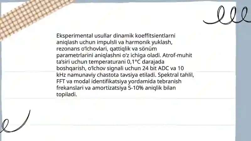 Dinamik koeffitsientlarni hisoblash 4