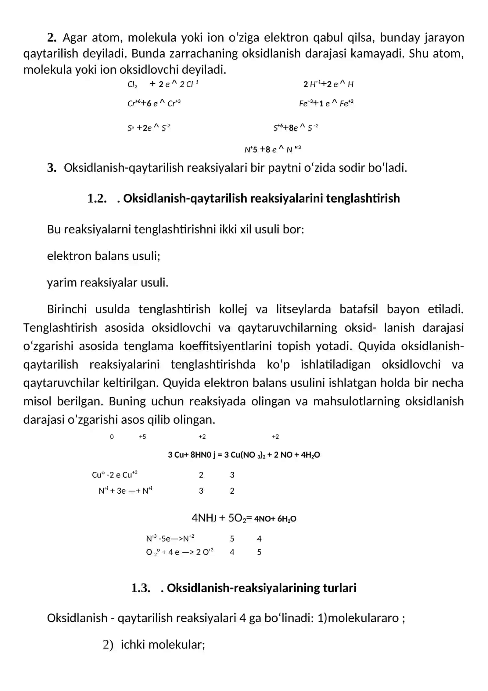 Oksidlanish- qaytarilish reaksiyalari 4
