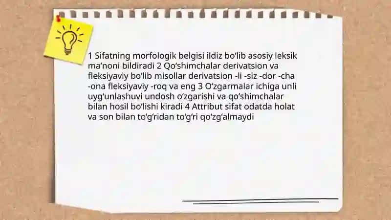 Sifat soʻz turkumi 4