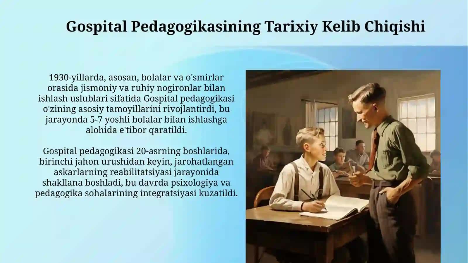 Gospital Pedagogikasi Ta'riflari 4
