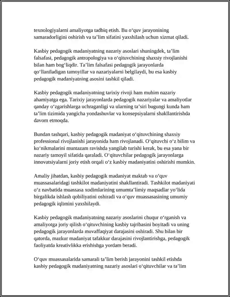 Kasbiy Pedagogik Madaniyat 4