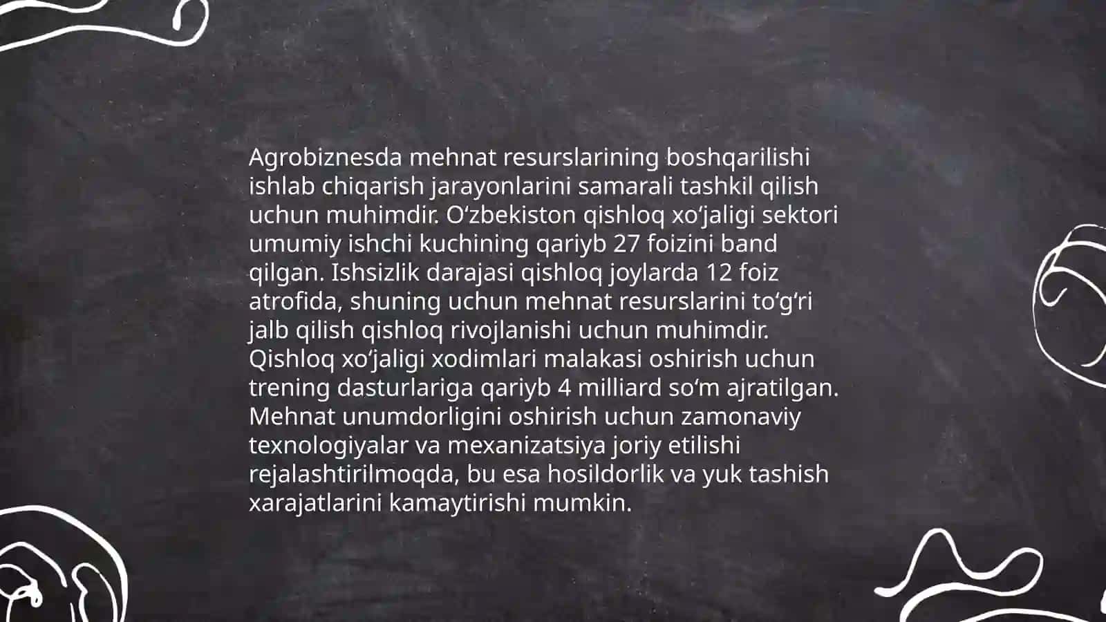 Agrobiznesda mehnat resurslari va ulardan foydalanish samaradorligi 4