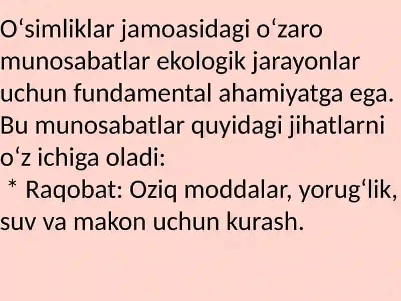 Oʻsimliklar va raqobat 4