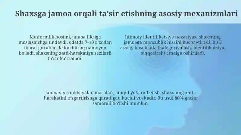 Jamoaviy tarbiyaviy ta'sir korsatish usullari 4