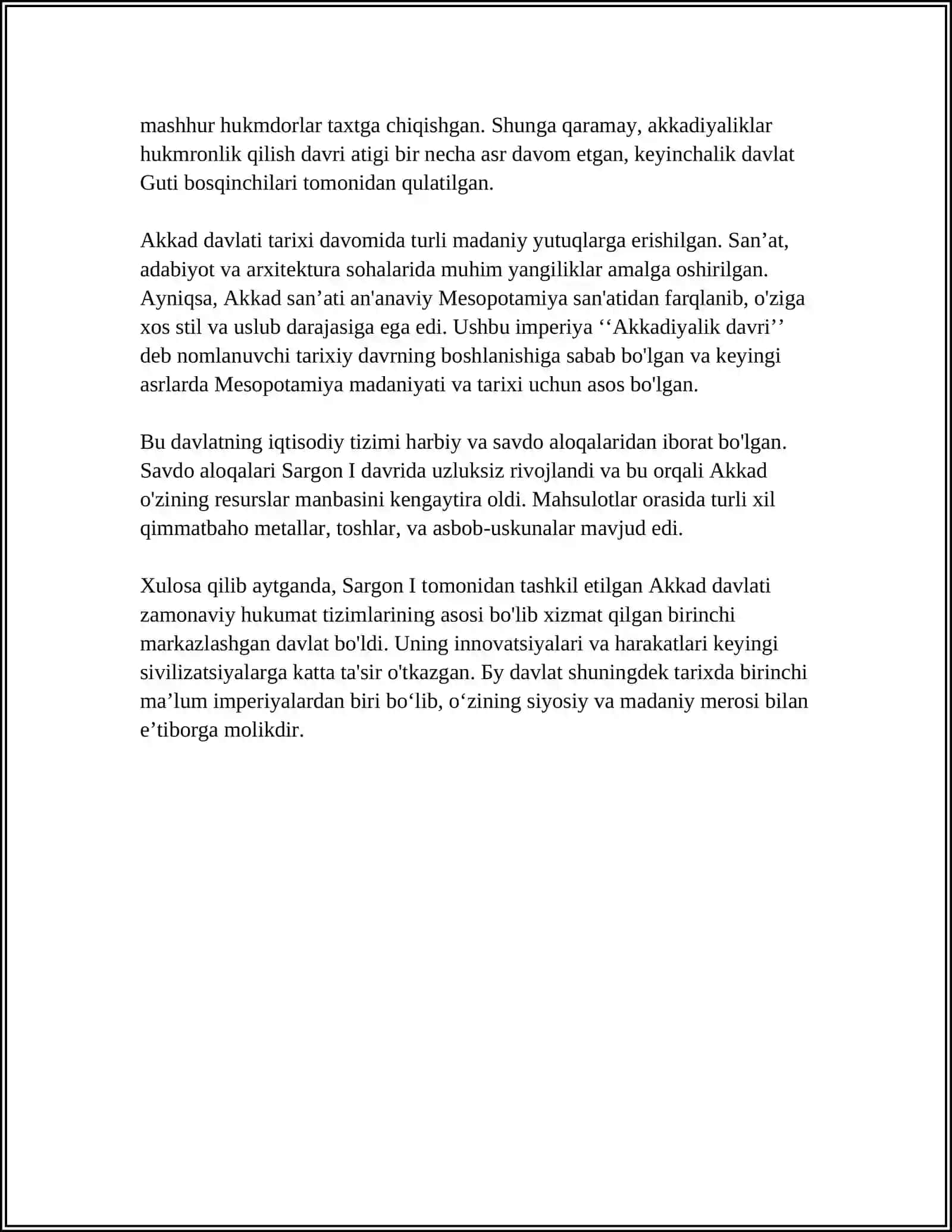 MESAPATAMIYADA SARGON 1 HUKMRONLIGI 4