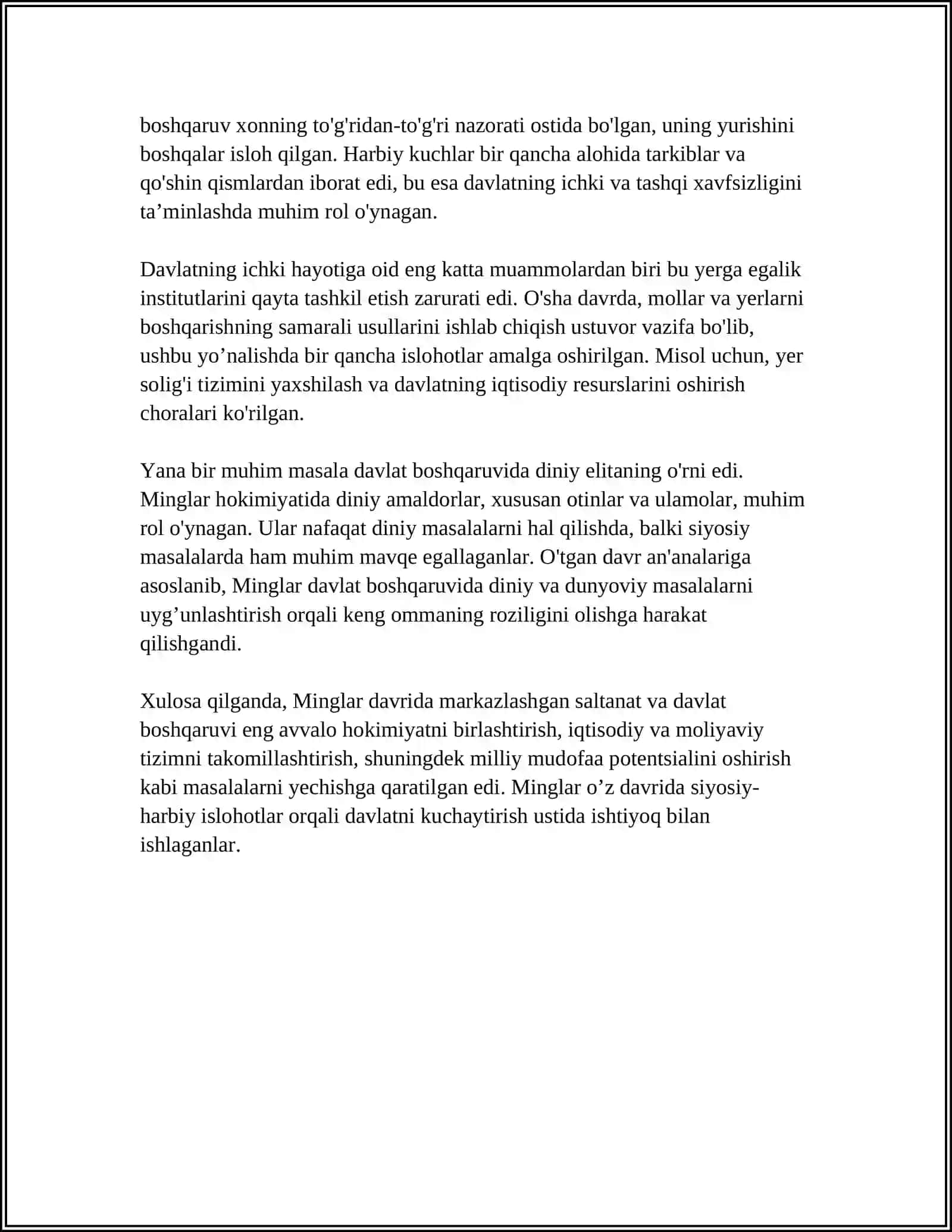 MINGLAR HUKIMRONLIGI DAVRIDA SIYOSAT 4