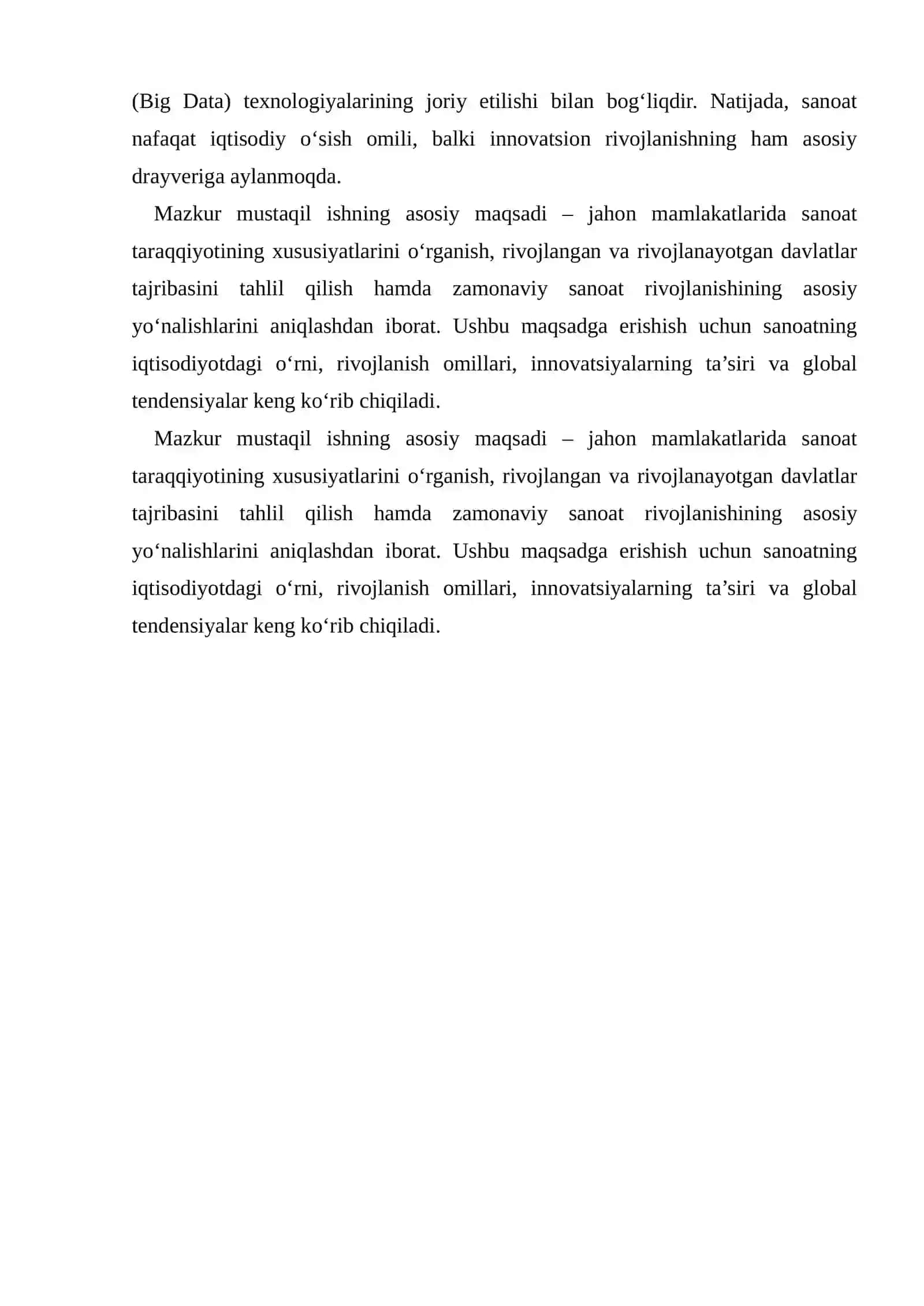 Jahon mamlakatlari sanoat taraqqiyot 4