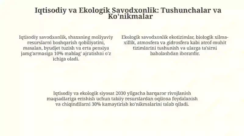 Iqtisodiy va Ekologik Ta'lim 4
