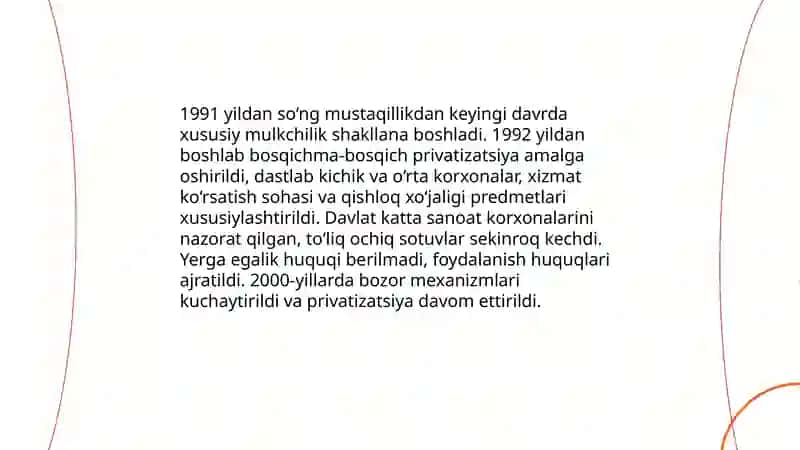 O‘zbekiston iqtisodiy islohotlarining tarixiy bosqichlari 4
