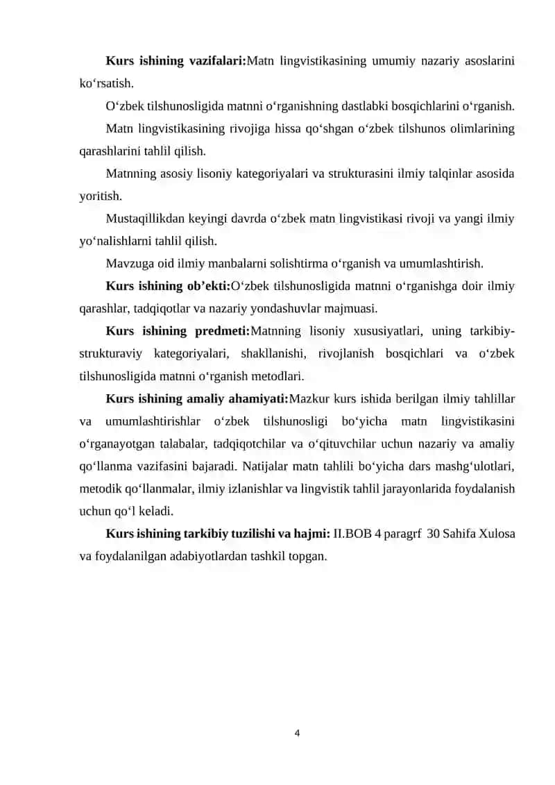 OʻZBEK TILSHUNOSLIGIDA MATNNI OʻRGANILISH TARIXI 4