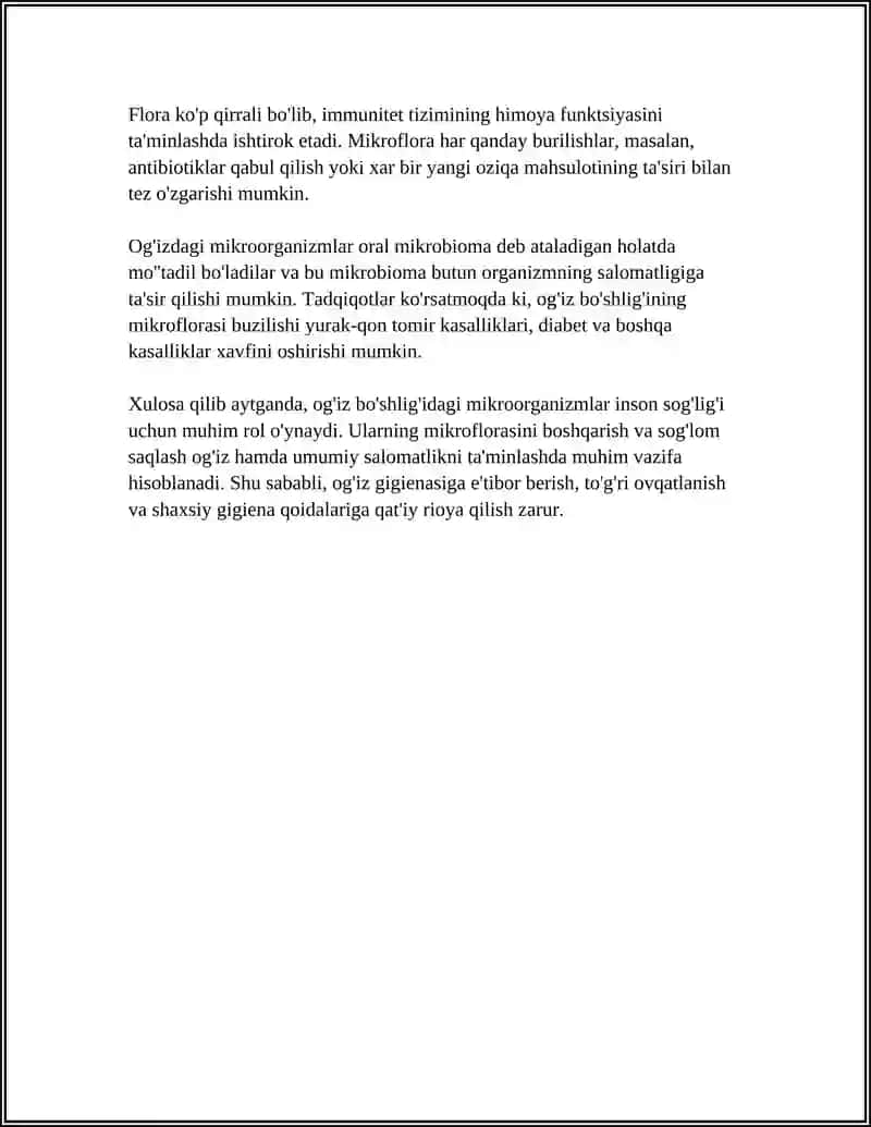 Mikroorganizmlarva Og'iz Boshligi Mikroflorasi 4
