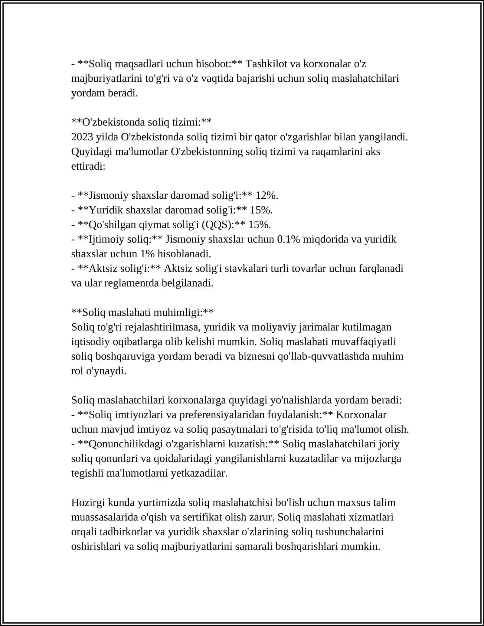 SOLIQ MASLAHATINING USLUBIY ASOSLARI 4