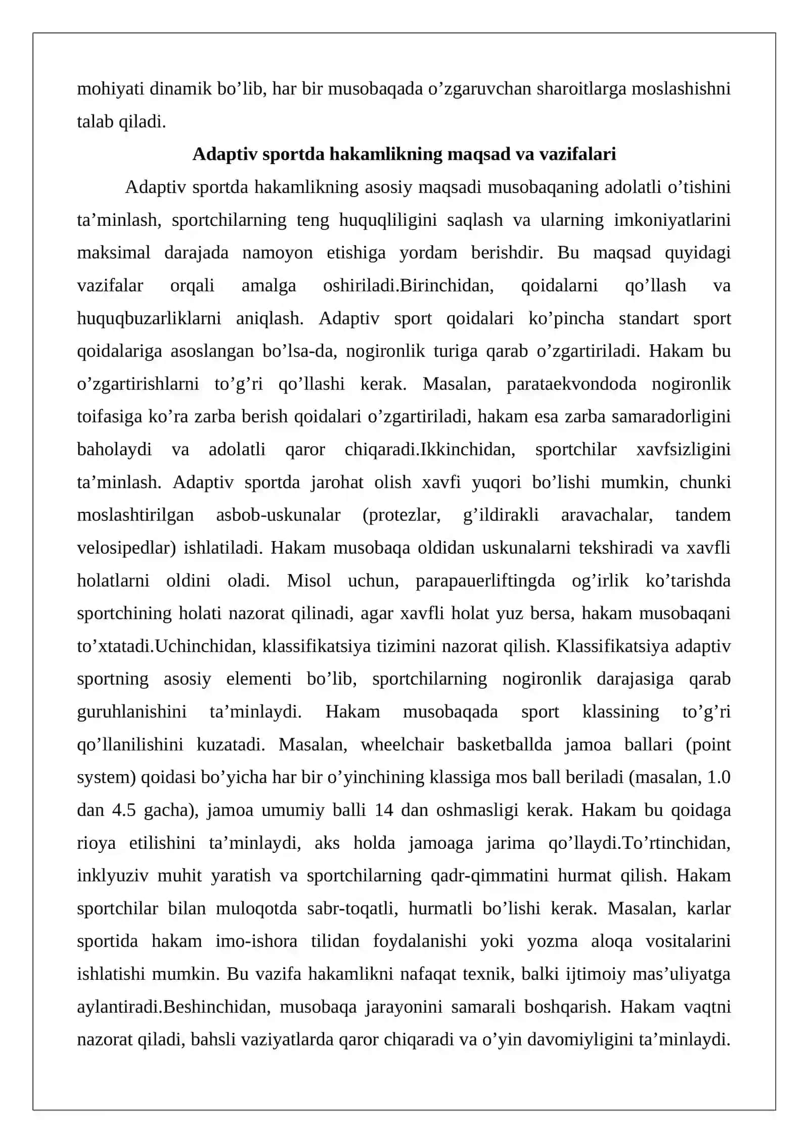 Adaptiv sport musobaqalarida hakamlik qilish 4