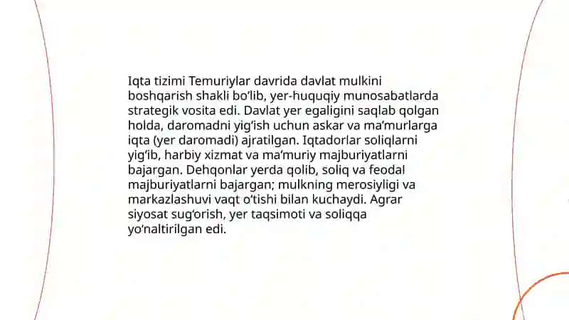 Temuriylar davridagi iqtisodiy g‘oyalar 4