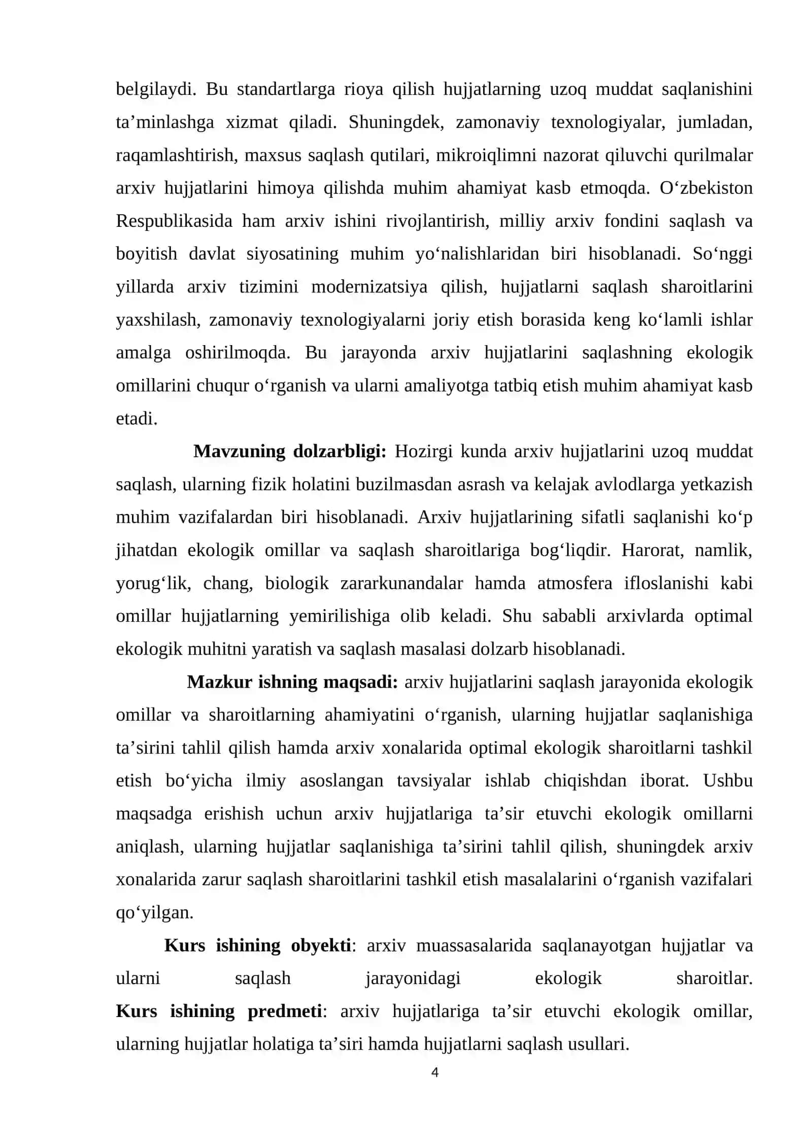 Arxiv hujjatlarining saqlashning ekologik omillari va sharoitlari 4