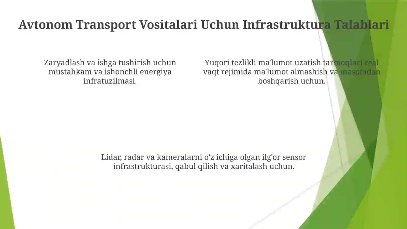 Avtonom Transportning Kelajagi 4