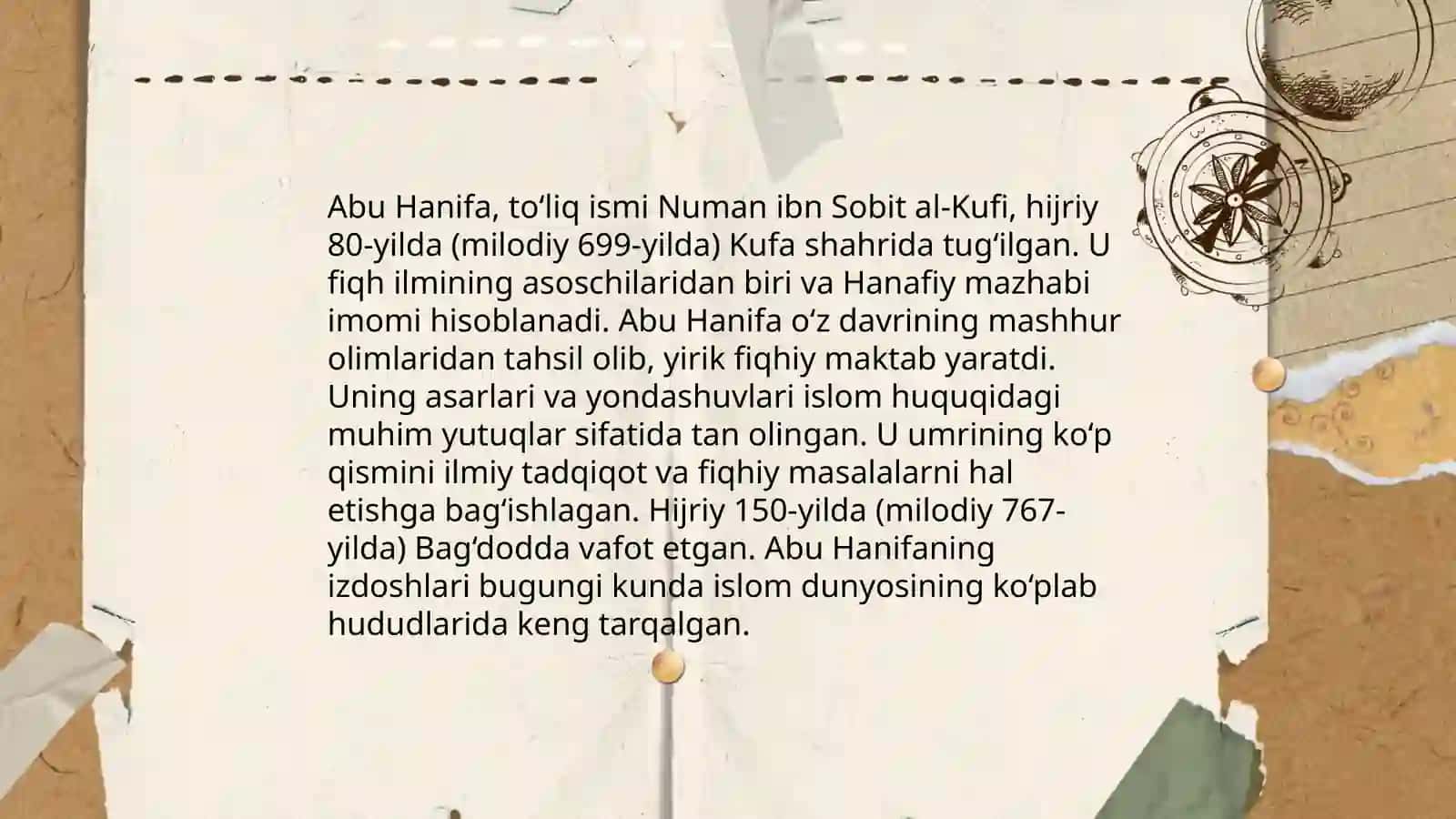 Xanafiya mazxabining o'rni 4